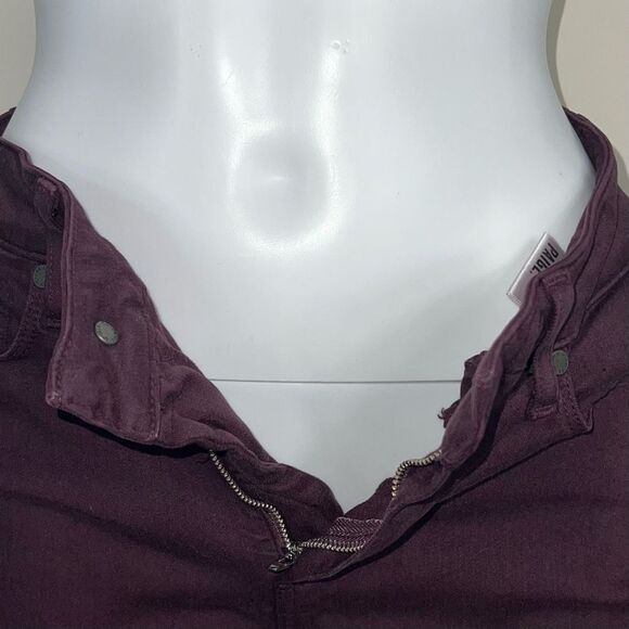 Paige Hoxton Ankle Jeans in Burgundy - Picture 13 of 16